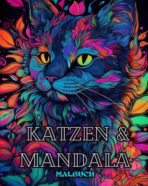 Katzen mit Mandalas - Malbuch für Erwachsene. Wunderschöne Malvorlagen