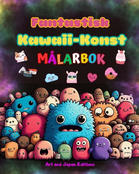 Fantastisk kawaii-konst - Målarbok - Söta och roliga kawaii-motiv för alla åldrar