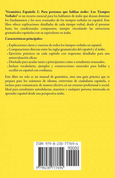 Gramática Española 2 Para personas que hablan árabe.