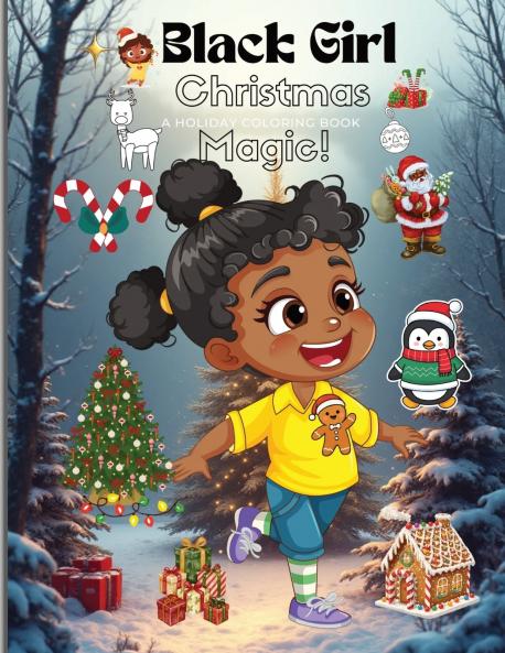 Black Girls Christmas Magic Coloring Book