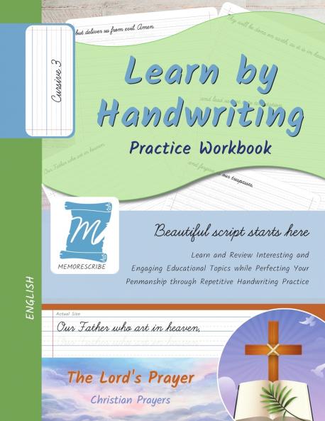 Handwriting Practice Workbook - The Lord's Prayer - Cursive Level 3