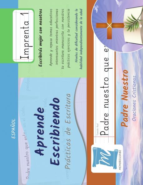 Prácticas de Escritura - Oración Padre Nuestro - Letra Imprenta Nivel 1