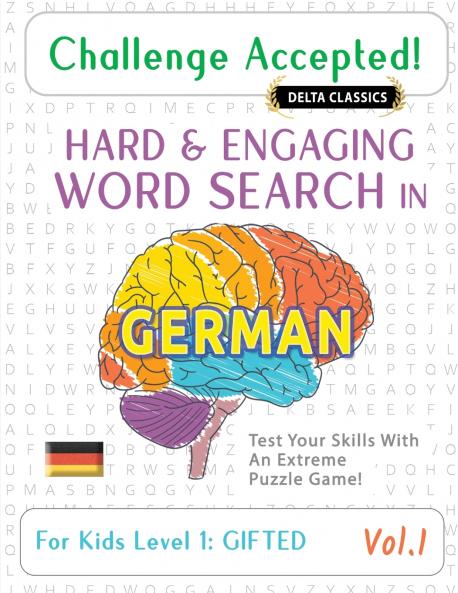 CHALLENGE ACCEPTED! - HARD AND ENGAGING WORD SEARCH IN GERMAN FOR KIDS LEVEL 1
