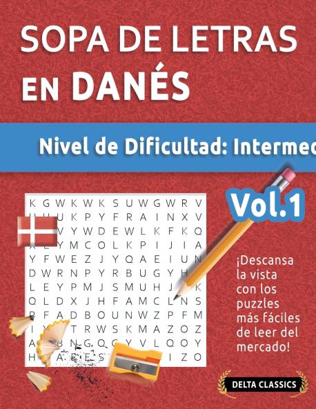 SOPA DE LETRAS EN DANÉS - NIVEL DE DIFICULTAD
