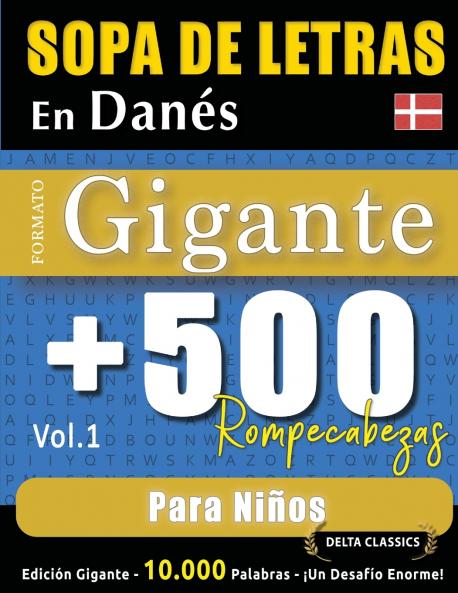 SOPA DE LETRAS EN DANÉS FORMATO GIGANTE