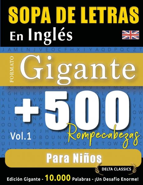 SOPA DE LETRAS EN INGLÉS FORMATO GIGANTE