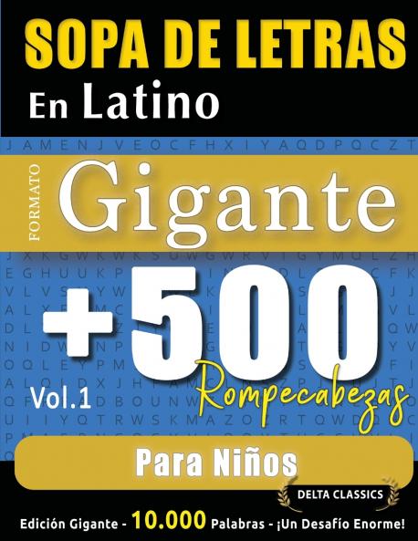 SOPA DE LETRAS EN LATINO FORMATO GIGANTE