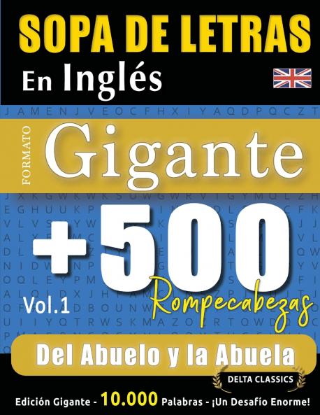 SOPA DE LETRAS EN INGLÉS FORMATO GIGANTE