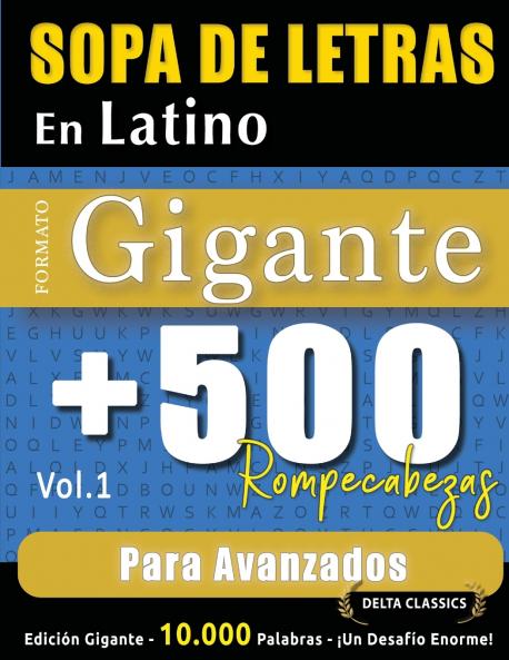 SOPA DE LETRAS EN LATINO FORMATO GIGANTE