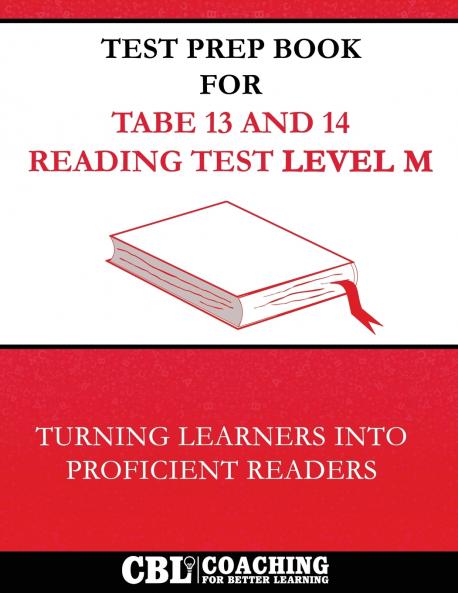 Test Prep Book for  TABE 13 and 14 Reading Test Level M