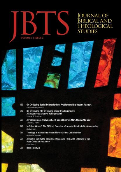 Journal of Biblical and Theological Studies Issue 7.2