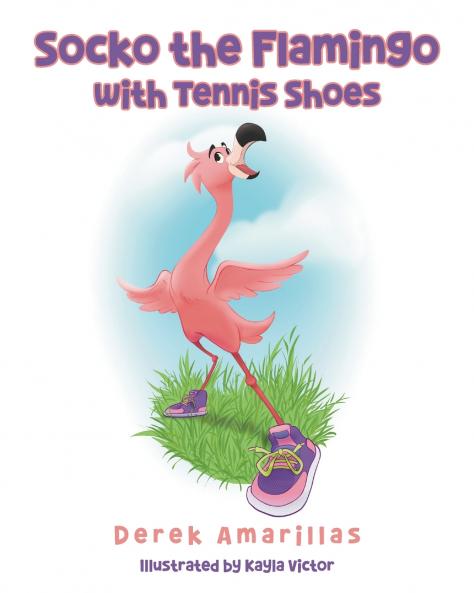 Socko the Flamingo with Tennis Shoes