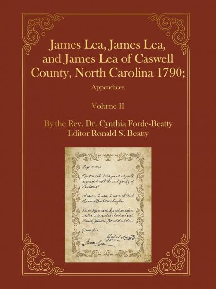 James Lea James Lea and James Lea of Caswell County North Carolina 1790;