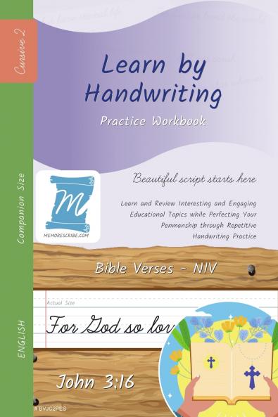Handwriting Practice Workbook - Bible Verses - John 3