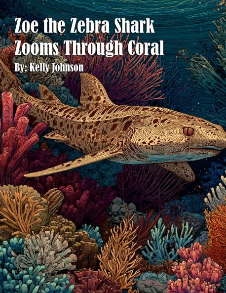Zoe the Zebra Shark Zooms Through Coral