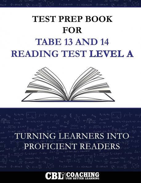 Test Prep Book for  TABE 13 and 14 Reading Test Level A