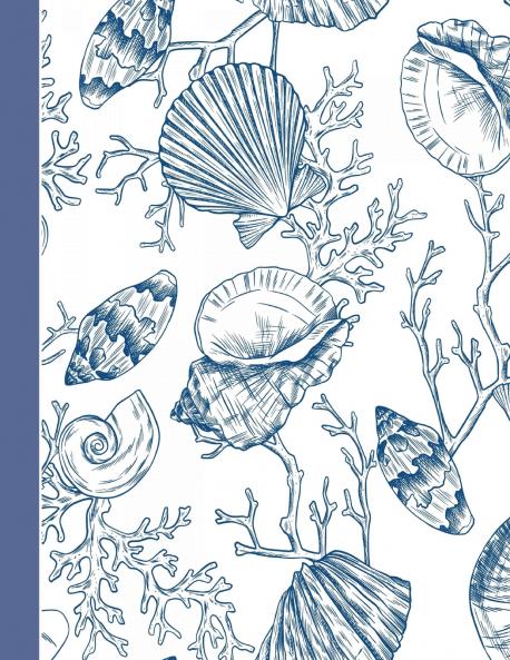 Coastal Chic Graph Paper Composition Notebook