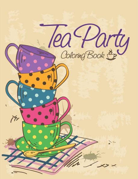 Tea Party Coloring Book