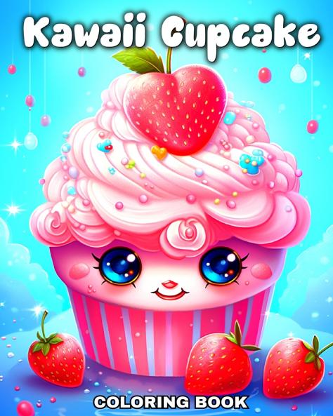 Kawaii Cupcake Coloring Book