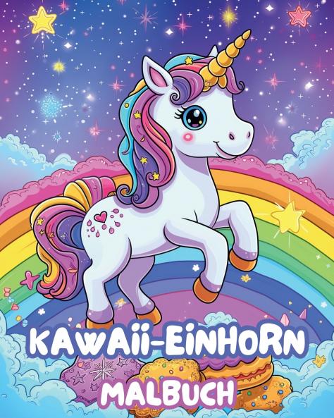 Kawaii Einhorn Malbuch