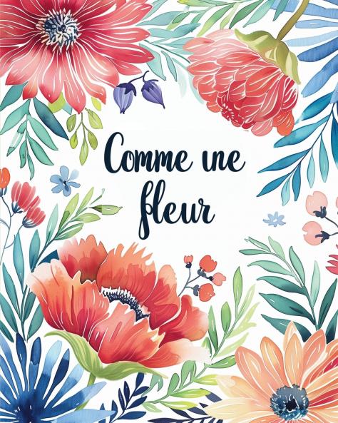 Comme une fleur - Livre de coloriage pour adultes avec des métaphores inspirantes