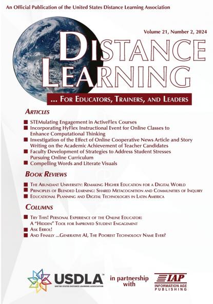 Distance Learning Volume 21 Number 2 2024