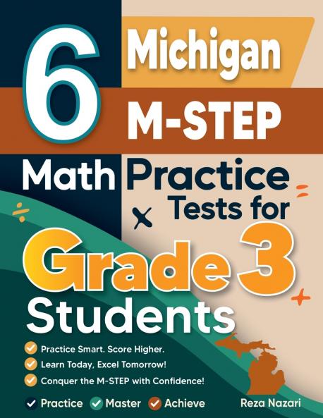 6 Michigan M-STEP Math Practice Tests for Grade 3 Students