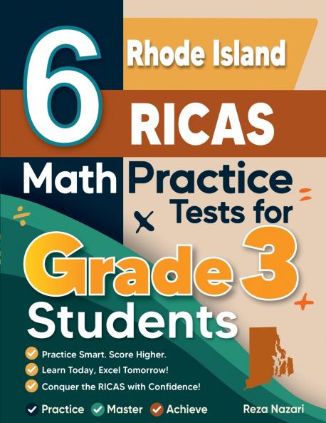 6 Rhode Island RICAS Math Practice Tests for Grade 3 Students