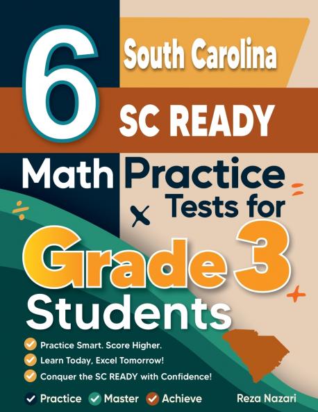 6 South Carolina SC READY Math Practice Tests for Grade 3 Students