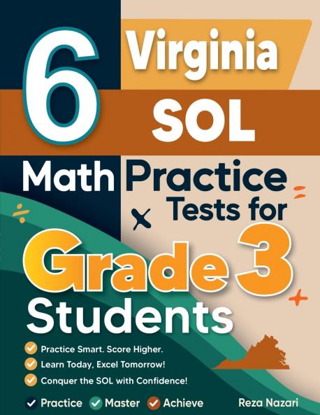 6 Virginia SOL Math Practice Tests for Grade 3 Students