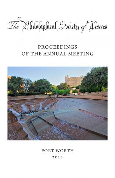 Philosophical Society of Texas Proceedings of the Annual Meeting