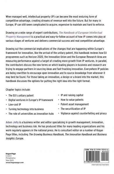 The Handbook of European Intellectual Property Management