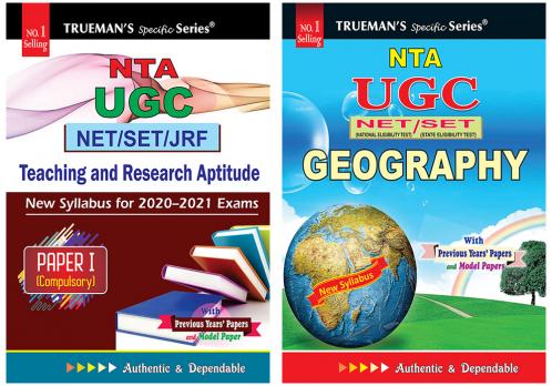 Trueman's UGC NET/SLET General Paper I+Geography (set of 2 Books)