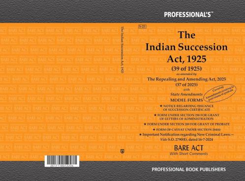 Indian Succession Act 1925 as amended by Jammu and Kashmir Reorganisation Act 2019