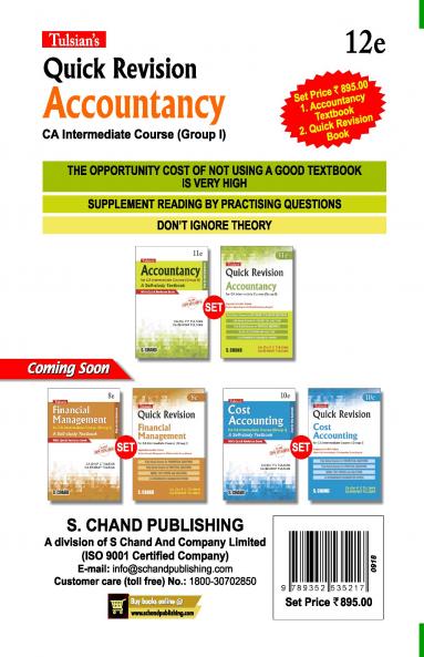 Tulsians: Quick Revision for Accountancy for CA Intermediate Course (Group I)