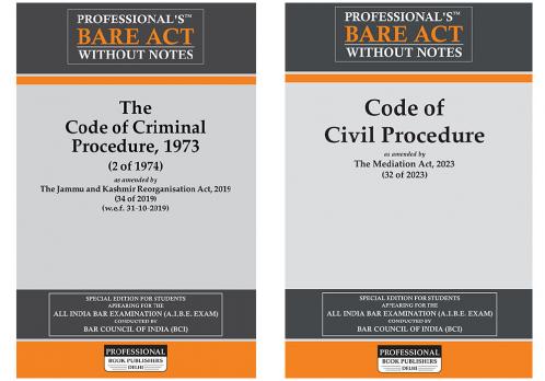 The Code Of Civil Procedure 1908 With The Code Of Criminal Procedure 1973 Combo Bare Acts 2022  by Professional