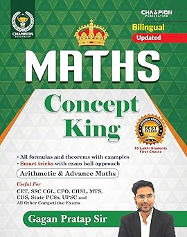 Maths Concept King All Formulas And Theorum | Smart Tricks | Arithmetic & Advance Maths | Bilingual | Edition 2024 | CET SSC CGL CPO CHSL MTS CDS UPSC |All Other Competitive Exams | Formula Book  (Paperback Hindi Gagan Pratap Sir)