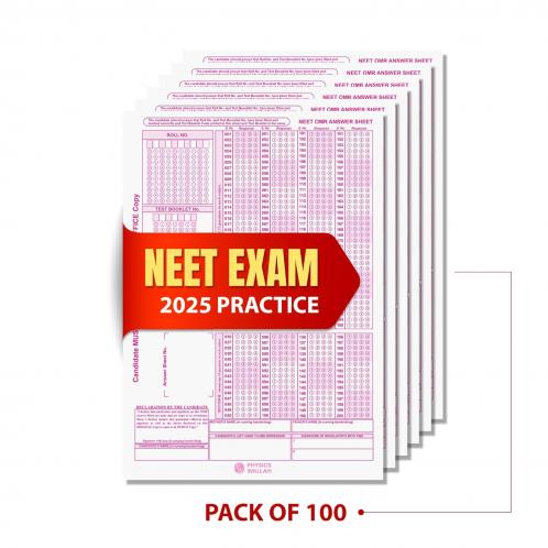 PW NEET OMR Sheets For Practice and Time Management - 100 OMR Sheets to Attempt Question upto 200 MCQ's Based on NEET Latest Pattern 2023