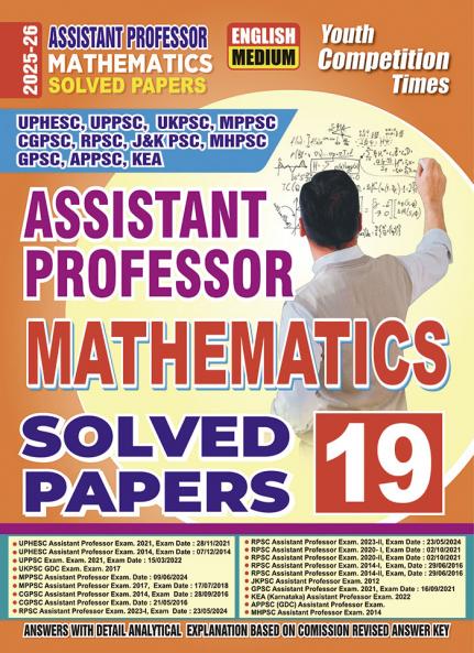 2025-26 Assistant Professor All States Mathematics Solved Papers 608 1195 E .