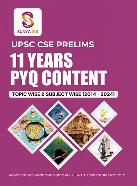UPSC CSE Prelims 11 Years PYQ ContentTopic wise and Subject wise (2014 - 2024)