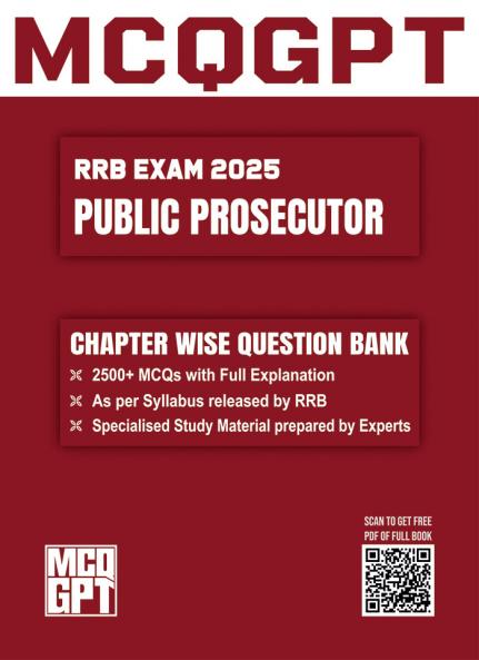 RRB Public Prosecutor Exam 2025 | 2500+ MCQ with Full Explanation