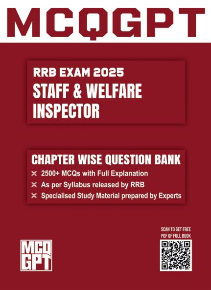 RRB Staff & Welfare Inspector Exam 2025 | 2500+ MCQ with Full Explanation