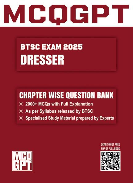 BTSC Dresser Exam 2025 | 2000+ MCQ with Full Explanation | Chapterwise Question Bank