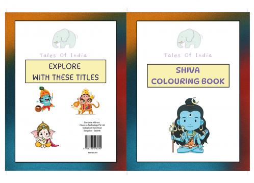 Shiva Coloring Book with Shloka Gift for Children for painting drawing - 3 to 10 years old