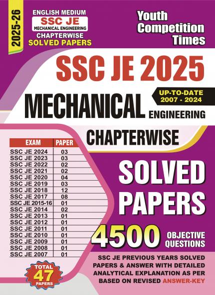 2025-26 SSC JE Mechanical Engineering  Solved Papers 656 995 E.