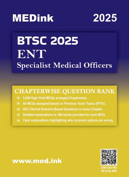 BTSC ENT Special Medical Officer Exam 2025 Latest Edition
