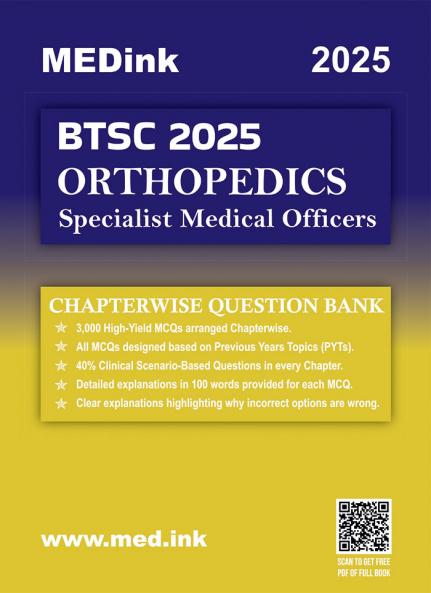 BTSC Orthopedics Special Medical Officer Exam 2025