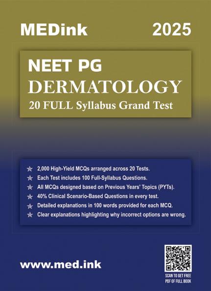 NEET PG Dermatology 20 Grand Test 2025 Edition