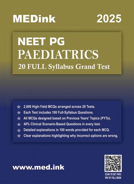 NEET PG Paediatrics 20 Grand Test 2025 Edition