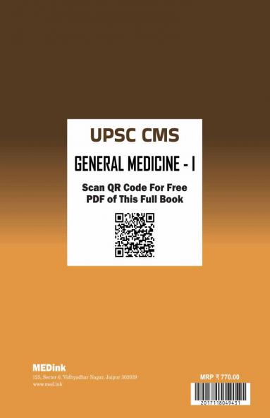 UPSC CMS General Medicine - I (Book 1 of 6) | 2000+MCQ with Full Explanation | Chapterwise Question Bank